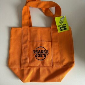 Trader Joe's Orange Mini Canvas Tote Bag